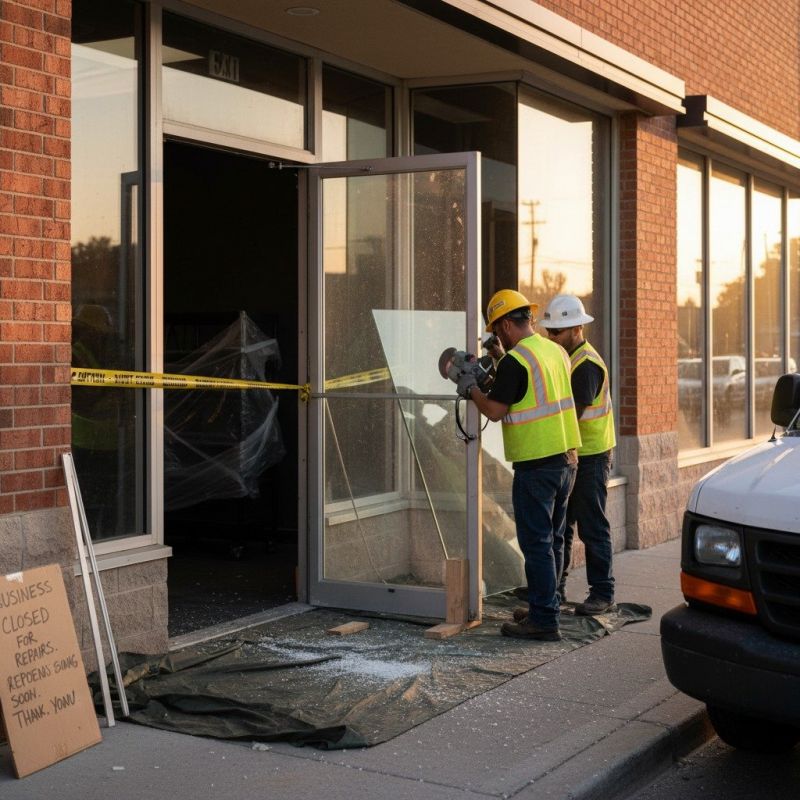 Commercial Front Door Repair detail