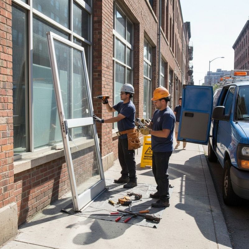 Commercial Front Door Repair detail